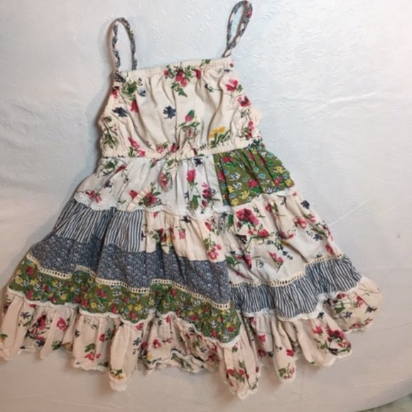 ✨HP✨ Cutey Couture Cotton Floral Patchwork Sundress w/Slip Size2 - Picture 2 of 14